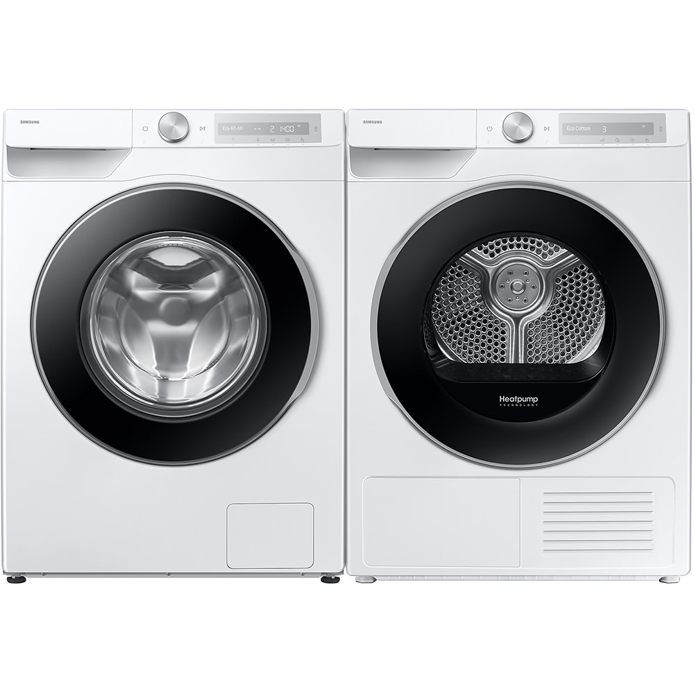 Uscator de rufe SAMSUNG DV90DG6845LHU4, Pompa de caldura, AI Control, 9 kg, 19 programe, Clasa A, Wi-Fi, alb
