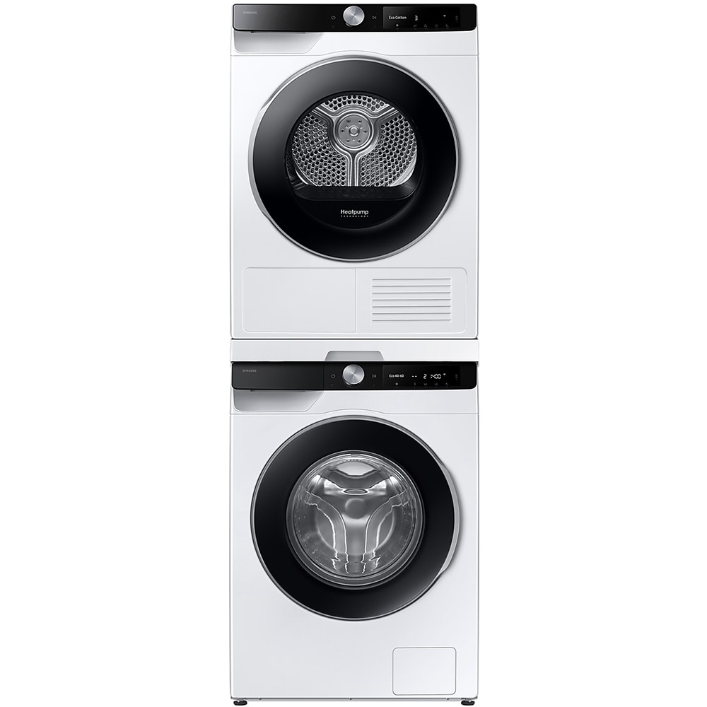Uscator de rufe SAMSUNG DV90DG6845LKU4, Pompa de caldura, AI Control, 9 kg, 19 programe, Clasa A, Wi-Fi, alb
