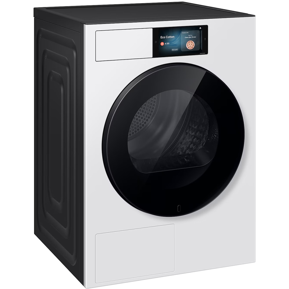 Uscator de rufe SAMSUNG DV90F09F4WT2, Pompa de caldura, 9 kg, 19 programe, Clasa A, Wi-Fi, alb