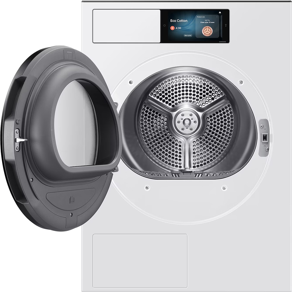 Uscator de rufe SAMSUNG DV90F09F4WT2, Pompa de caldura, 9 kg, 19 programe, Clasa A, Wi-Fi, alb