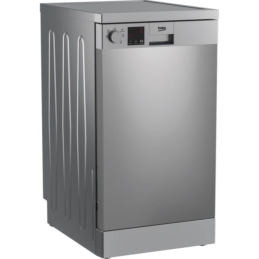Masina de spalat vase independenta BEKO DVS05030X, 10 seturi, 5 programe, 45 cm, Clasa D, inox