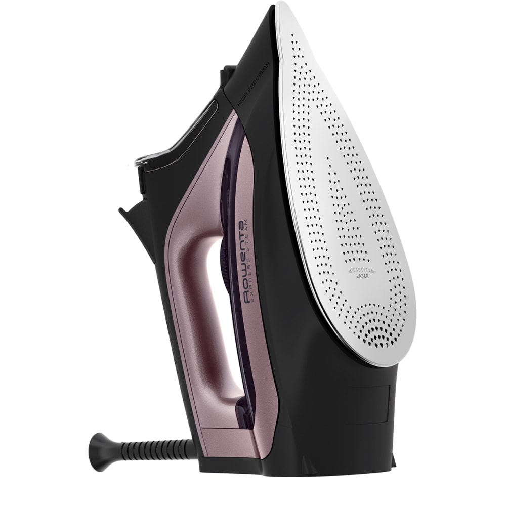 Fier de calcat ROWENTA Express DW4345D1, 2600W, 200g/min, 250ml, talpa Microsteam 350 Laser, negru-roz