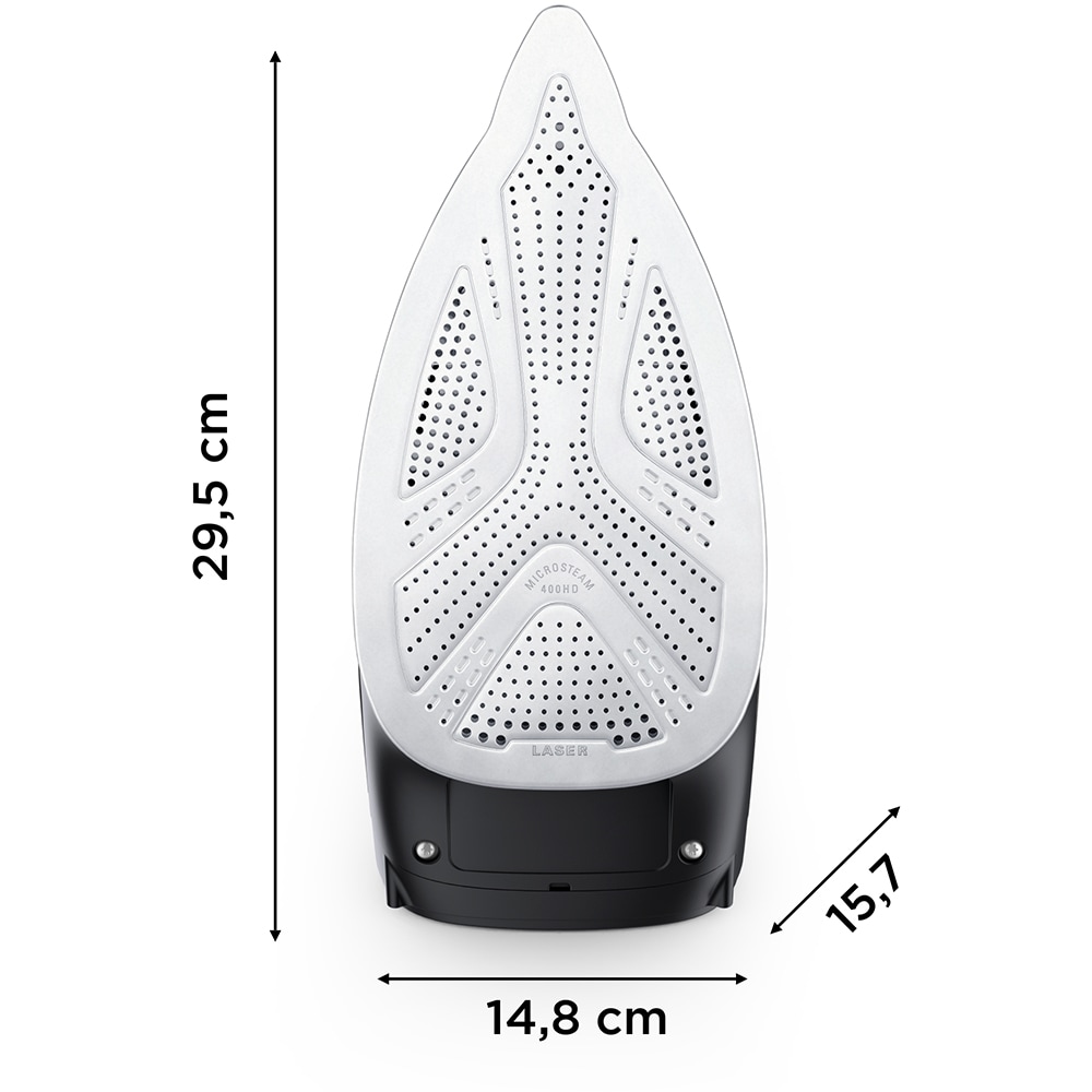 Fier de calcat ROWENTA Focus Excel DW5326D1, 2700W, 200g/min, 300ml, talpa Microsteam 400 Laser, negru-verde