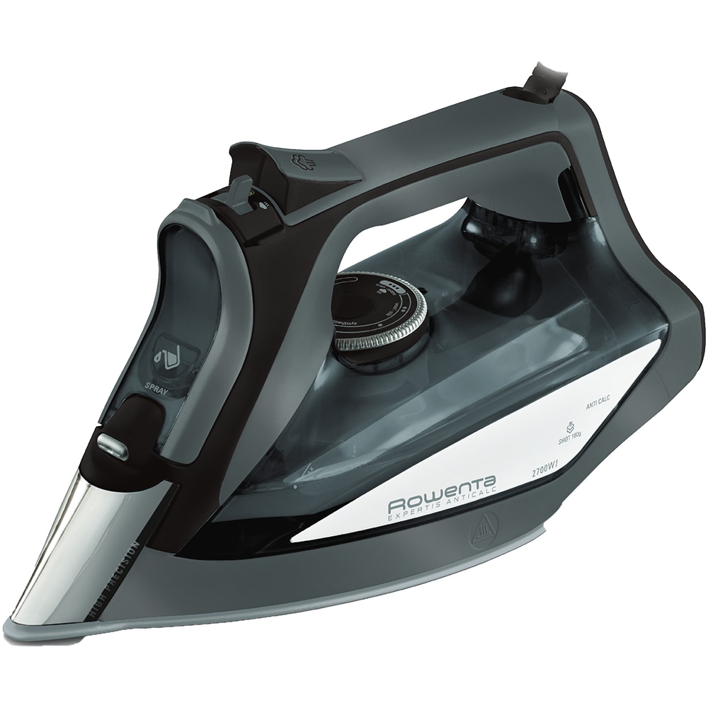 Fier de calcat ROWENTA Expertis DW7025D1, 2700W, 180g/min, 300ml, talpa Microsteam 400 Laser, negru