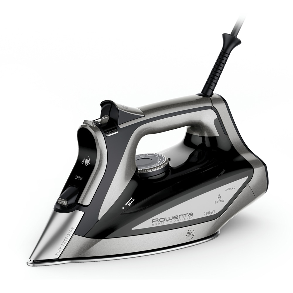 Fier de calcat ROWENTA Expertis DW7025D1, 2700W, 180g/min, 300ml, talpa Microsteam 400 Laser, negru