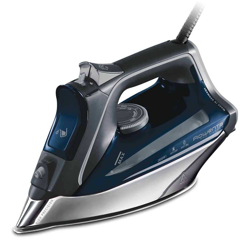 Fier de calcat ROWENTA Pro Master DW8221D1, 2800W, 200g/min, 310ml, talpa Microsteam 400 Laser, albastru inchis-argintiu