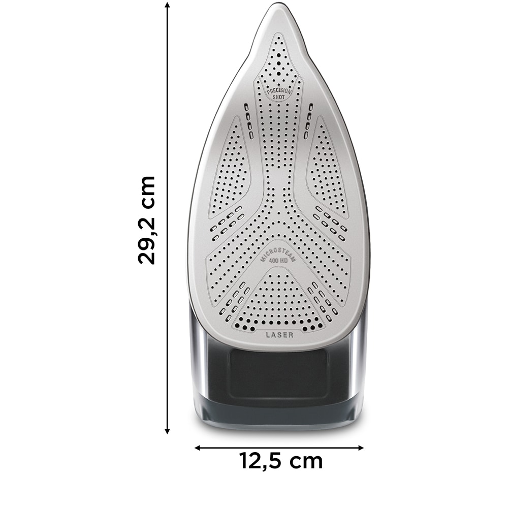 Fier de calcat ROWENTA Pro Master DW8221D1, 2800W, 200g/min, 310ml, talpa Microsteam 400 Laser, albastru inchis-argintiu