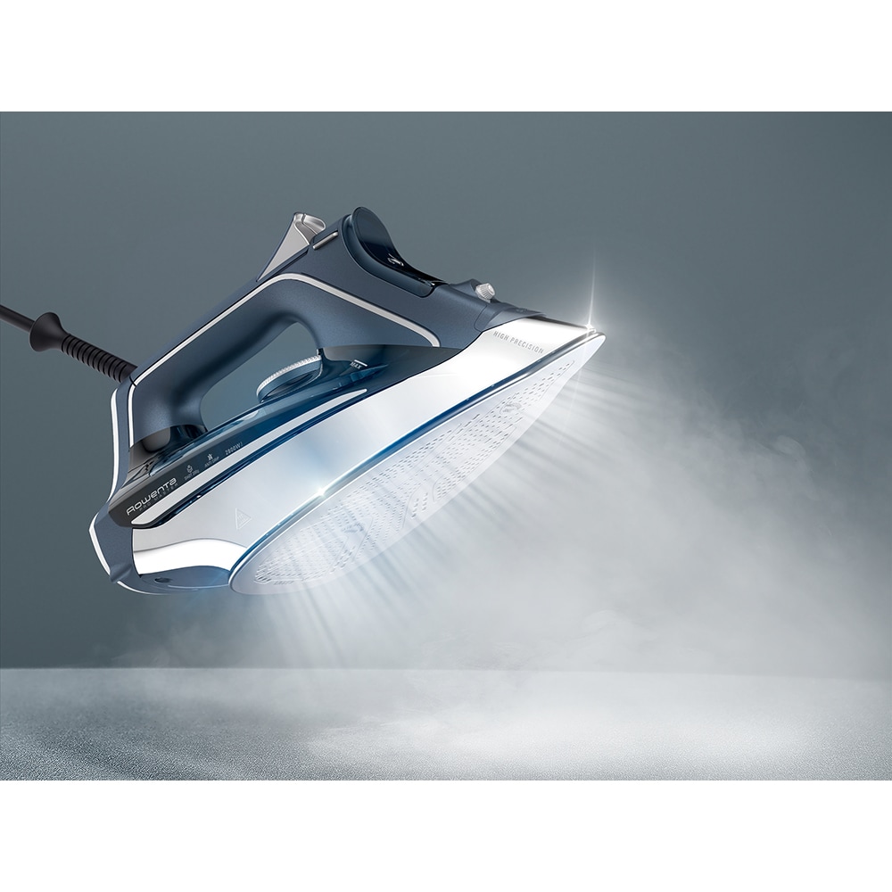 Fier de calcat ROWENTA Pro Master DW8221D1, 2800W, 200g/min, 310ml, talpa Microsteam 400 Laser, albastru inchis-argintiu