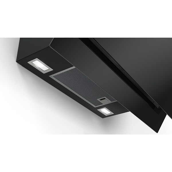 Hota decorativa BOSCH DWK67JQ60, 1 motor, 730m3/h, L 60 cm, negru