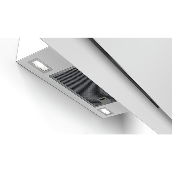 Hota decorativa BOSCH DWK97JM20, 1 motor, 722 m3/h, L 90 cm, sticla alb