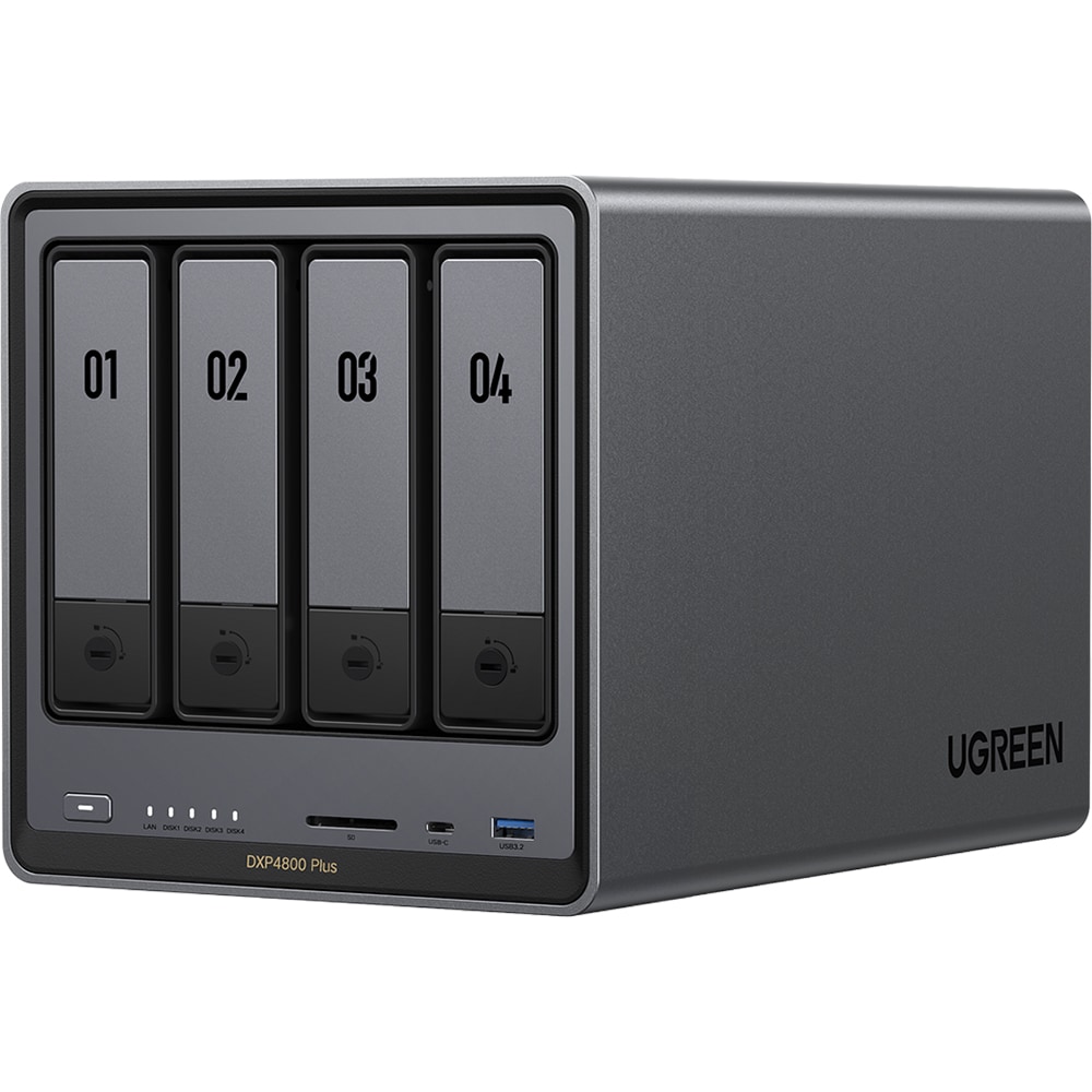 Network Attached Storage UGREEN DXP4800 Plus, 4.4GHz, 8GB, 4-Bays, negru