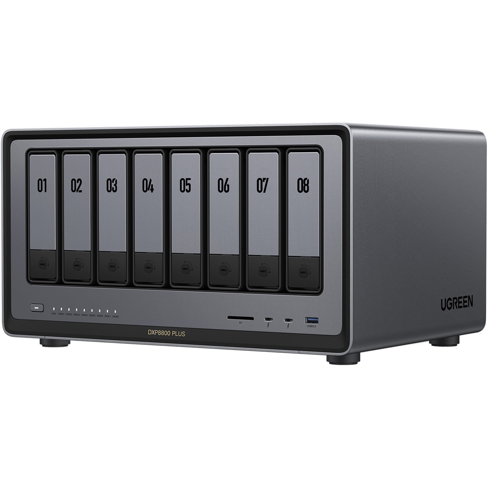 Network Attached Storage UGREEN DXP8800 Plus, 4.4GHz, 8GB, 8-Bays, negru