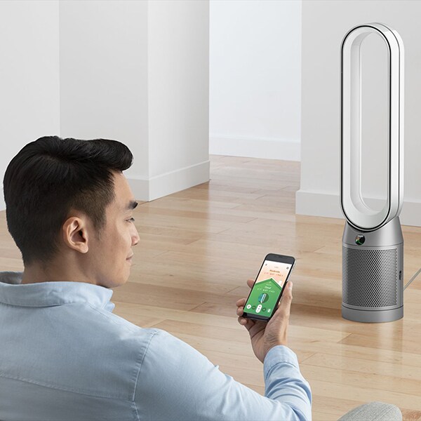 Purificator aer DYSON Purifier Cool TP07, 10 trepte viteza, Wi-Fi, Bluetooth, Hepa, Telecomanda, alb