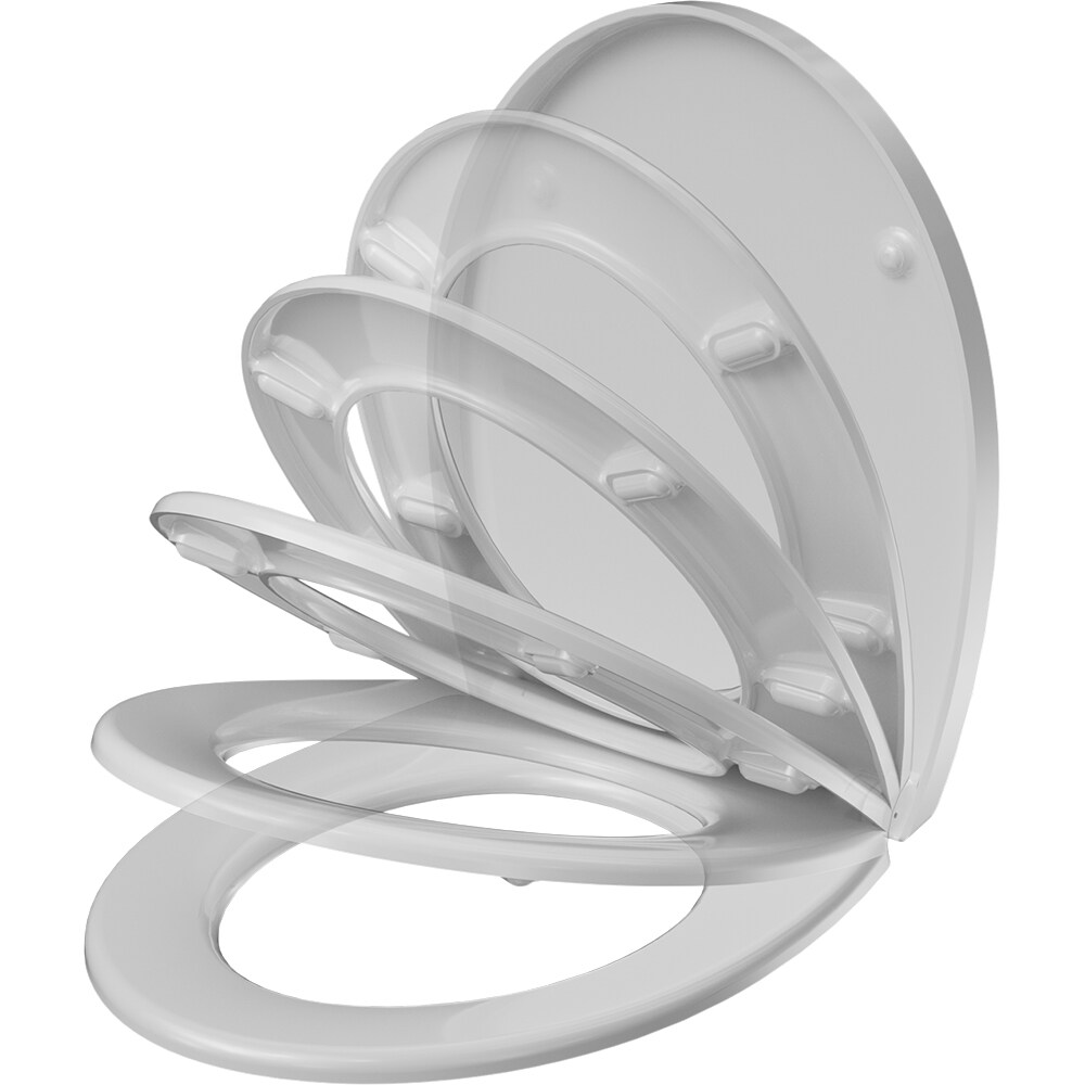 Capac WC GOODHOME Wana E102, inchidere lenta, duroplast, alb