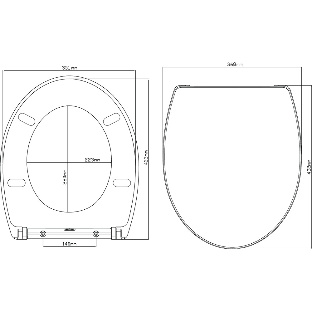 Capac WC GOODHOME Wana E102, inchidere lenta, duroplast, alb