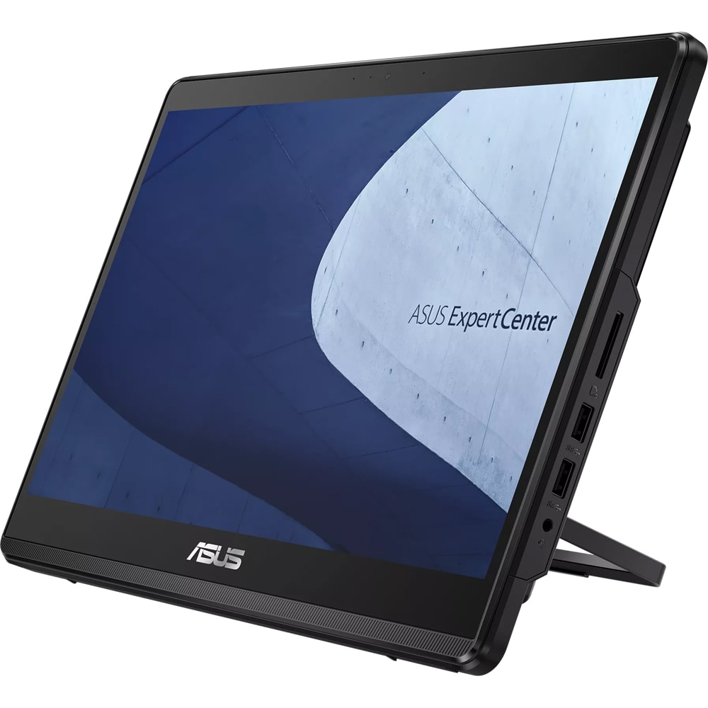 Sistem All in One ASUS ExpertCenter E1 E1600WKAT-BMR296M, Intel Celeron N4500 pana la 2.8GHz, 15.6" Full HD Touch, 8GB, SSD 256GB, Intel UHD Graphics, Free DOS, negru