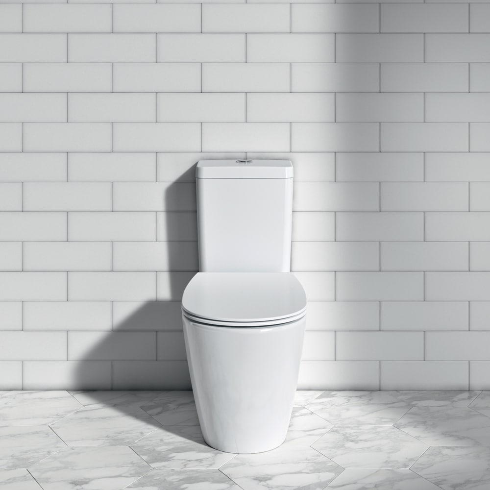 Set vas WC IDEAL STANDARD Connect E234601, ceramica, evacuare orizontala, rezervor 3/6l, capac SoftClose, alb