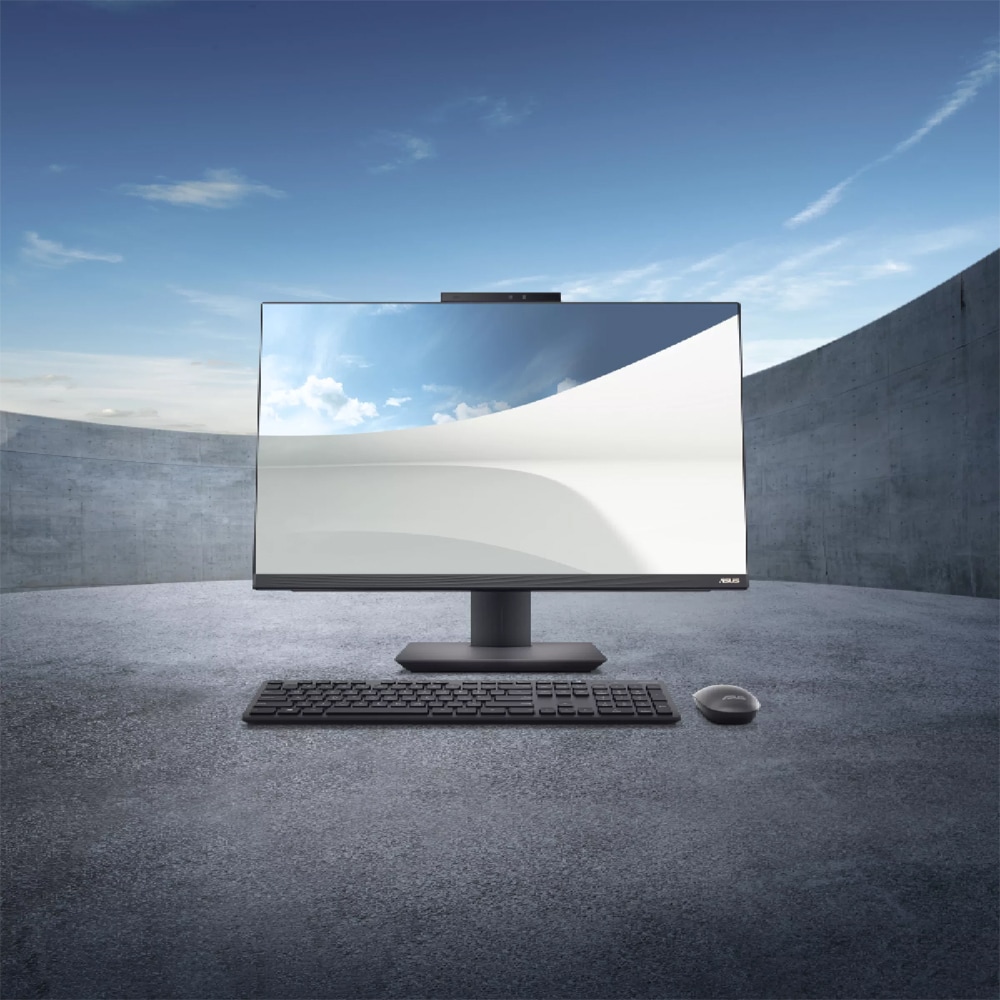 Sistem All in One ASUS ExpertCenter E5 E5702WVART-BPF0090, Intel Core 5 120U pana la 5GHz, 27" Full HD Touch, 8GB, SSD 512GB, Intel Graphics, Free DOS, negru