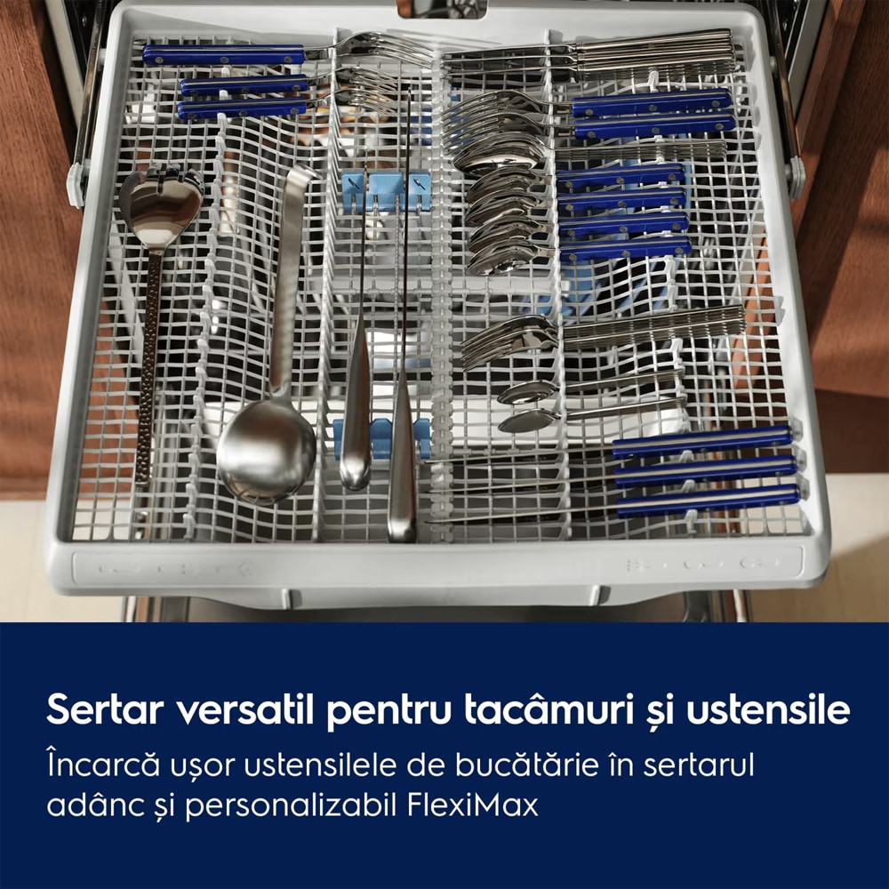 Masina de spalat vase incorporabila ELECTROLUX E62IB200SX, AirDry, 14 seturi, 8 programe, 60 cm, Clasa B, inox