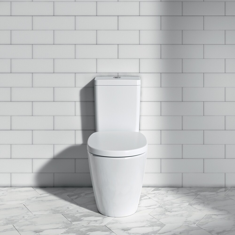 Set vas WC IDEAL STANDARD Connect E716401, ceramica, evacuare orizontala, rezervor 3/6l, capac SoftClose, alb