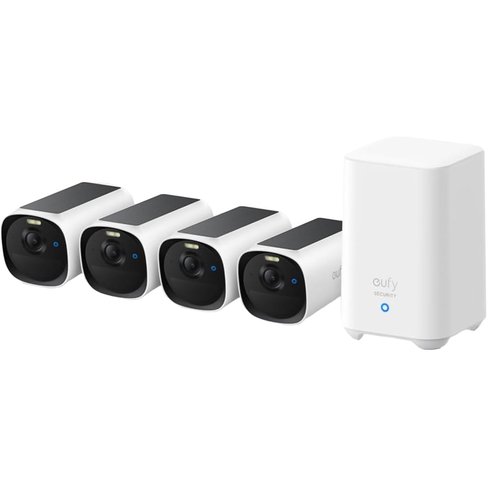 Kit supraveghere video EUFY eufyCam E40, 4 camere, 2K QHD, alb