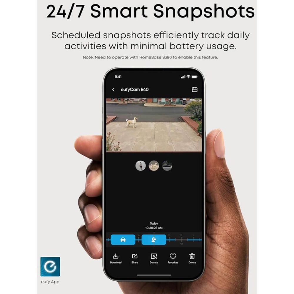 Kit supraveghere video EUFY eufyCam E40, 3 camere, 2K QHD, alb