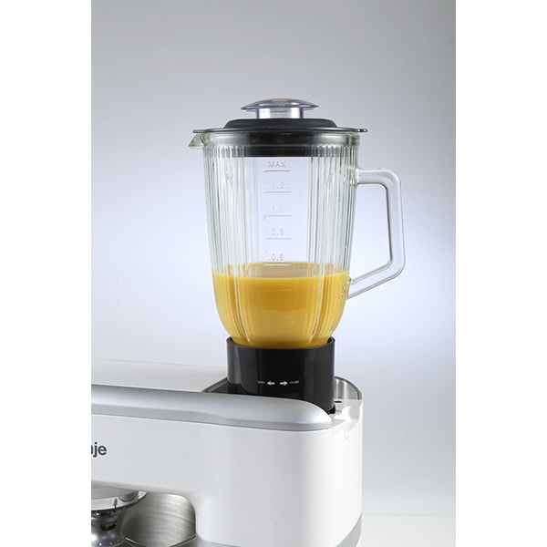 Robot de bucatarie GORENJE MMC1000W, vas 4.5l, blender 1.4l, 1000W, 6 trepte viteza, alb-argintiu