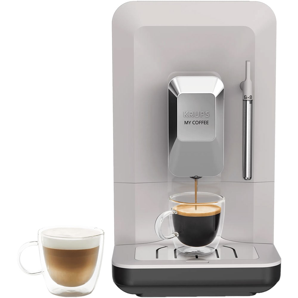 Espressor automat KRUPS My Coffee+ EA201BE0, 1.5l, 1700W, 15 bar, gri deschis
