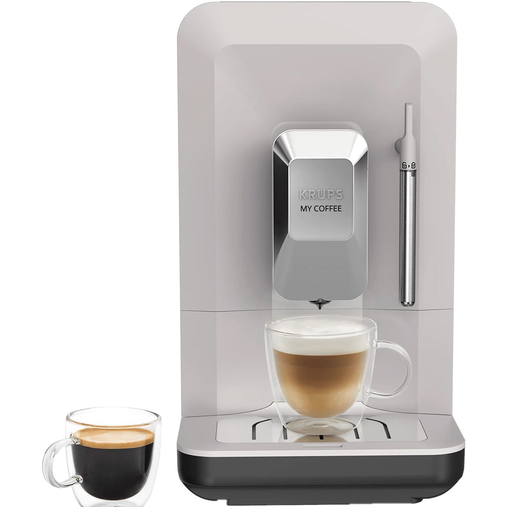 Espressor automat KRUPS My Coffee+ EA201BE0, 1.5l, 1700W, 15 bar, gri deschis