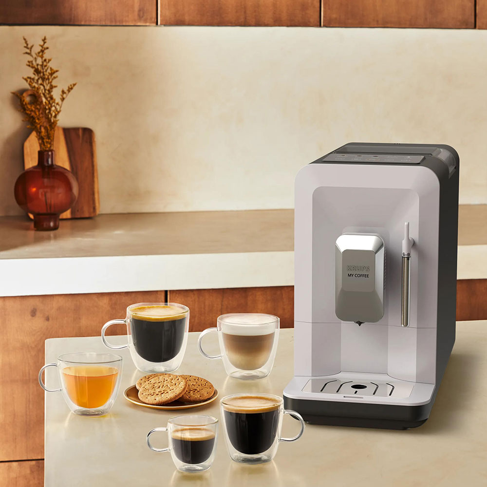 Espressor automat KRUPS My Coffee+ EA201BE0, 1.5l, 1700W, 15 bar, gri deschis