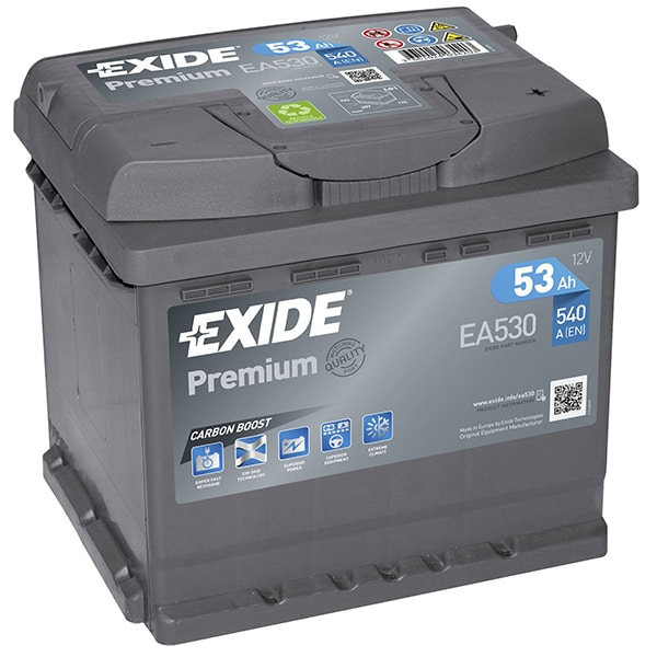 Baterie auto EXIDE Premium EA530, 12V, 53Ah, 540A