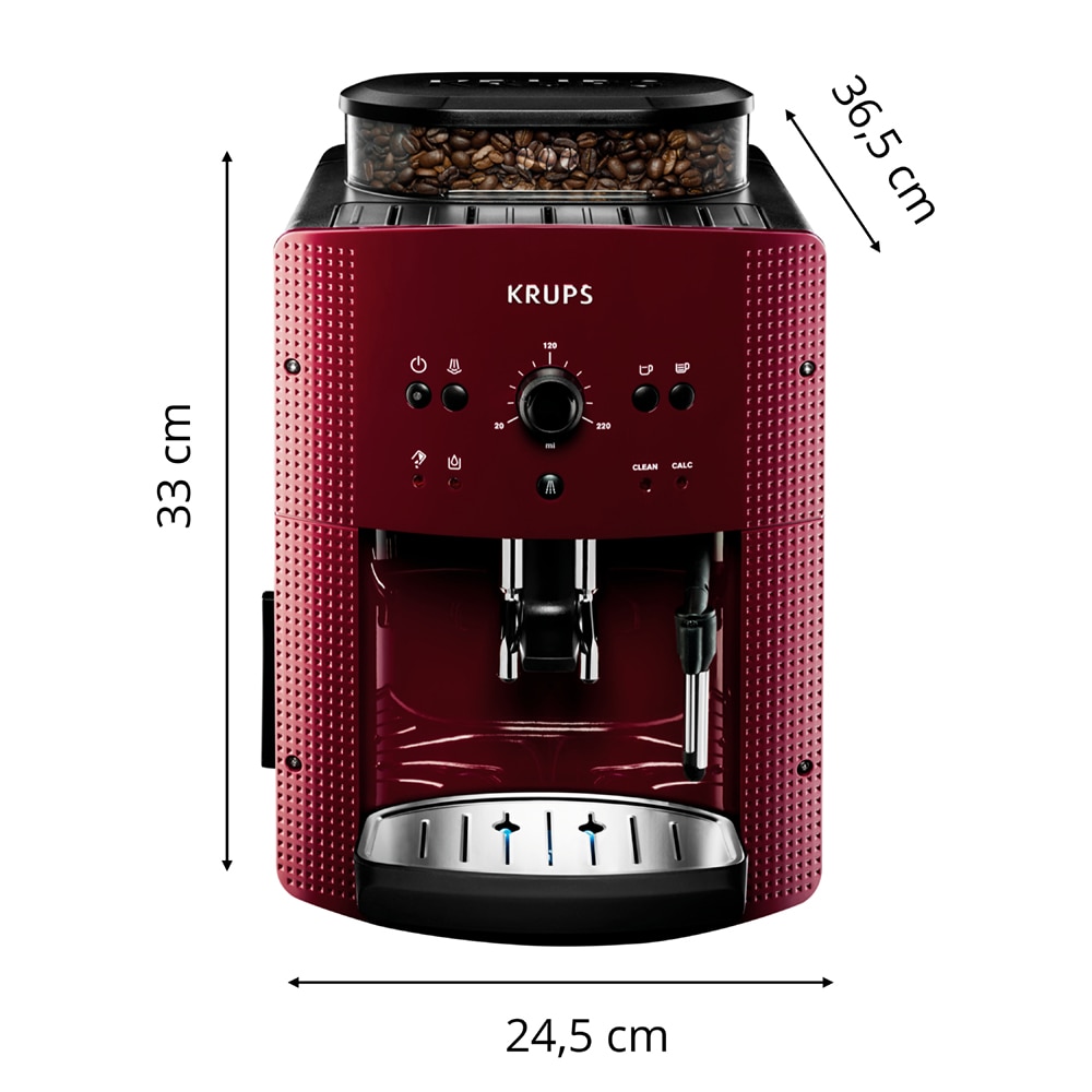 Espressor automat KRUPS Espresseria EA810770, 1.7l, 1450W, 15 bar, rosu-negru