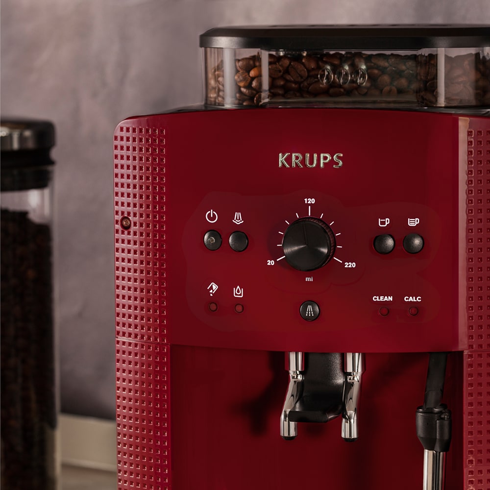 Espressor automat KRUPS Espresseria EA810770, 1.7l, 1450W, 15 bar, rosu-negru