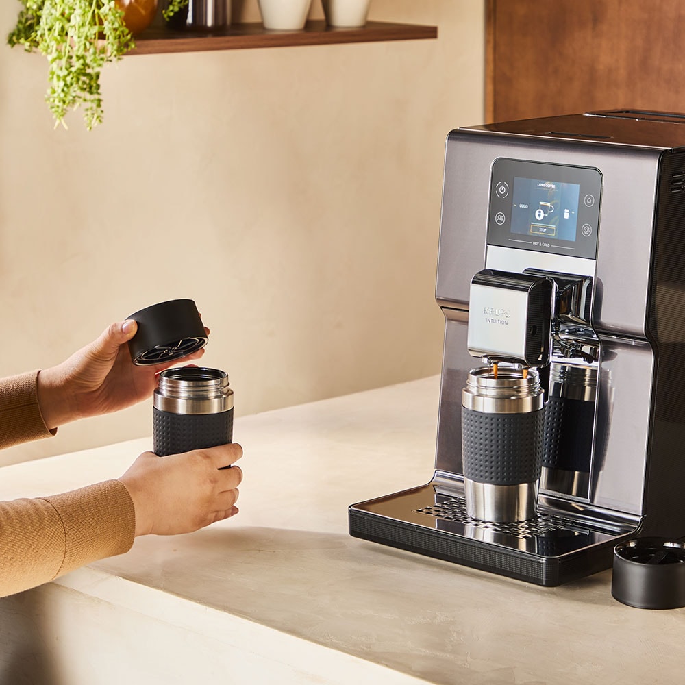 Espressor automat KRUPS Experience Hot&Cold EA879NE0, 1.2l, 1550W, 15 bar, gri-negru