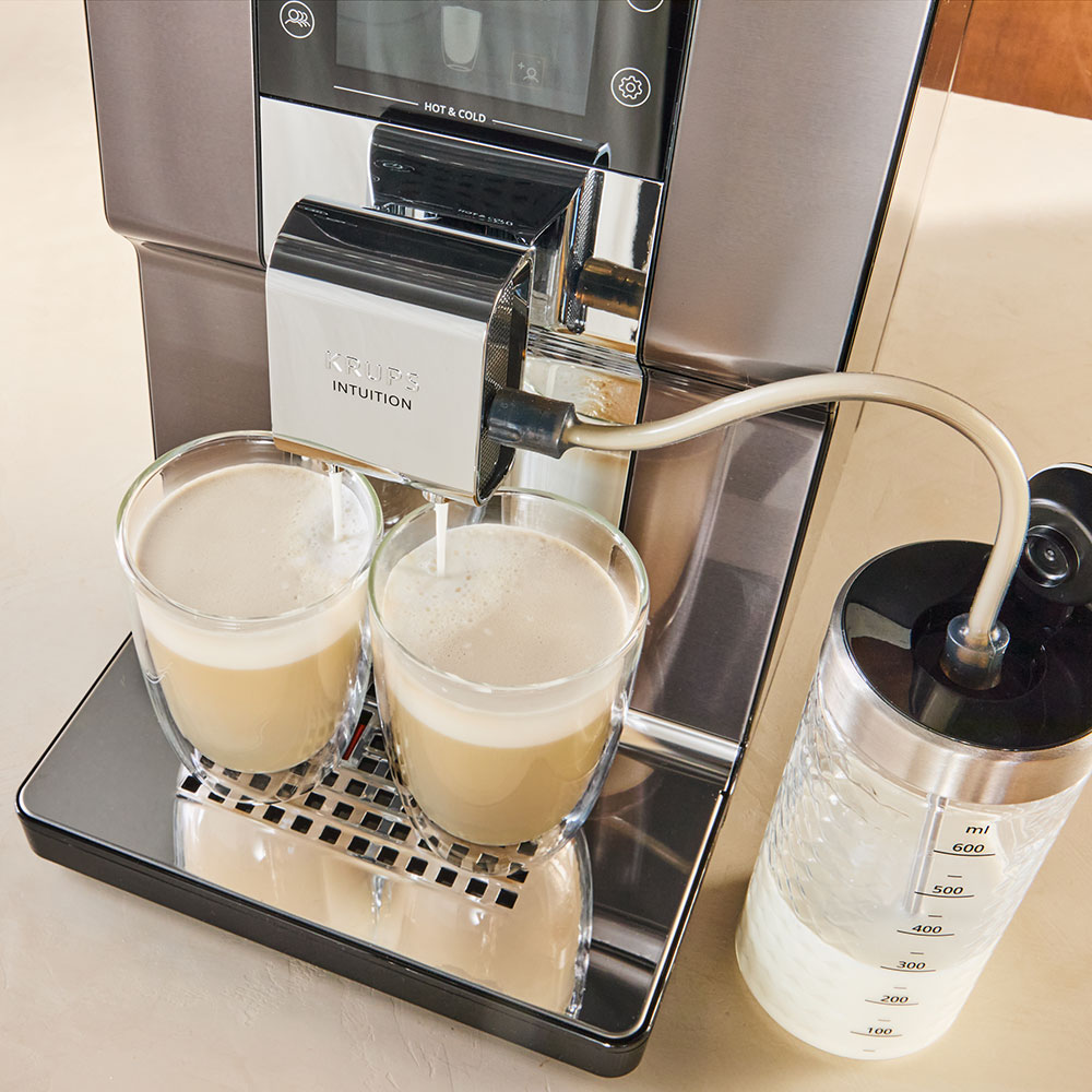 Espressor automat KRUPS Experience Hot&Cold EA879NE0, 1.2l, 1550W, 15 bar, gri-negru