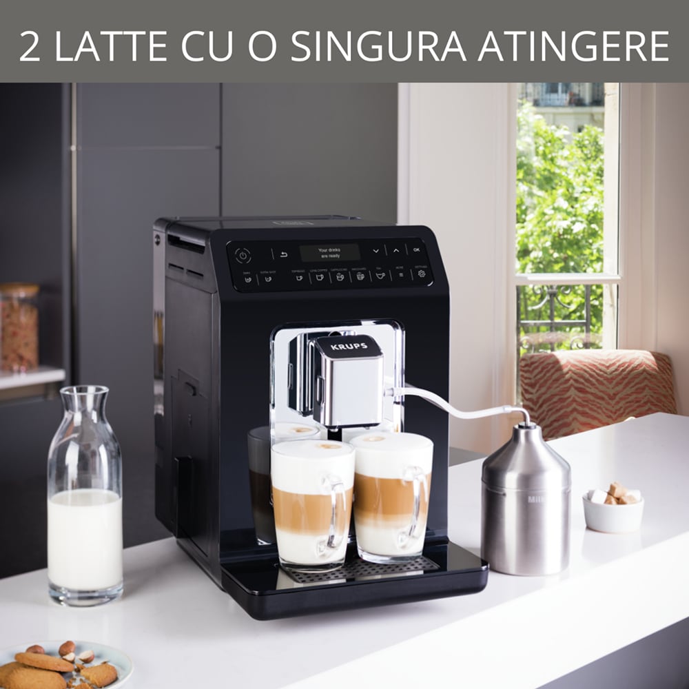 Espressor automat KRUPS Evidence EA890810, 2.3l, 1450W, 15 bar, negru