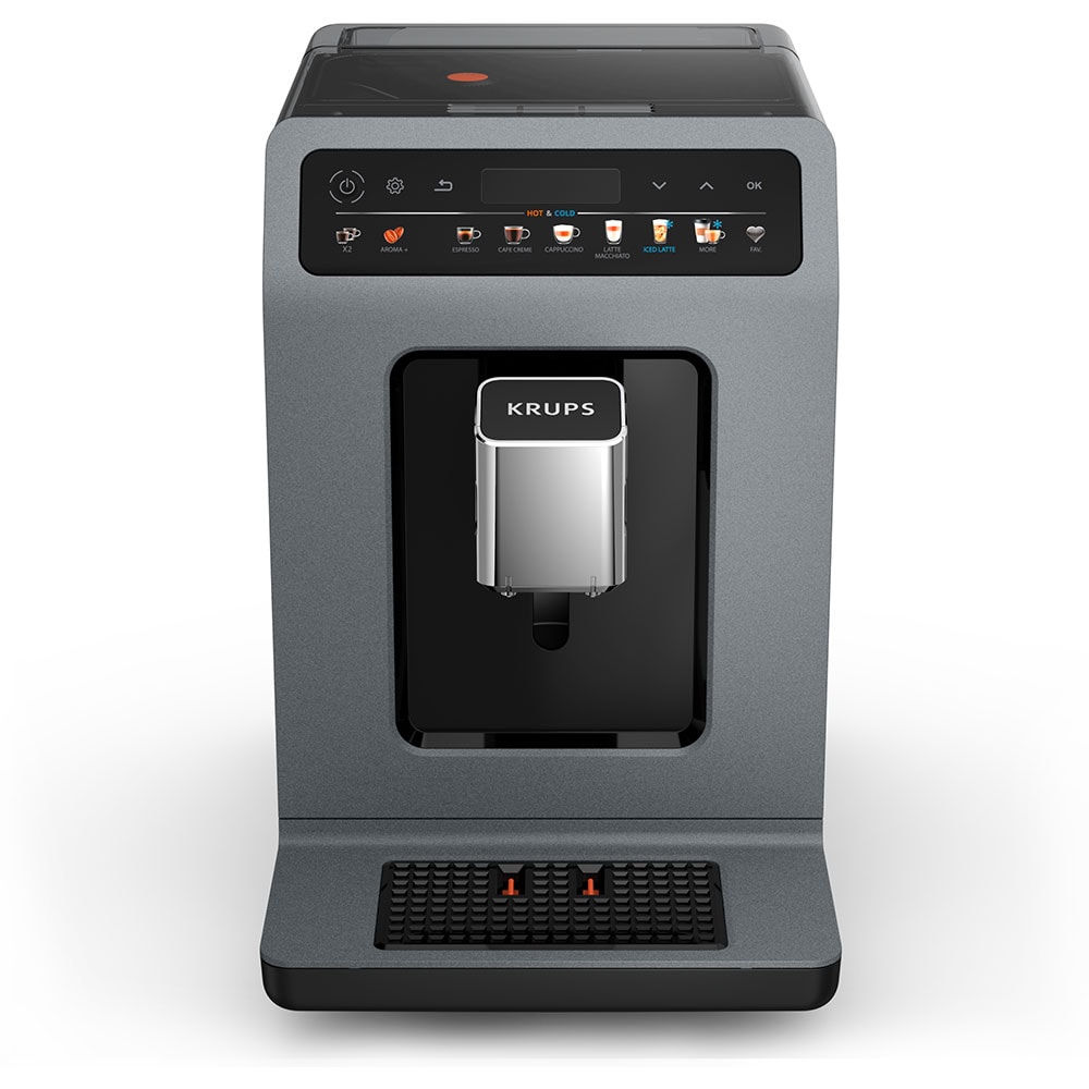 Espressor automat KRUPS Evidence Hot&Cold EA898GF0, 2.3l, 1450W, 15 bar, gri-negru