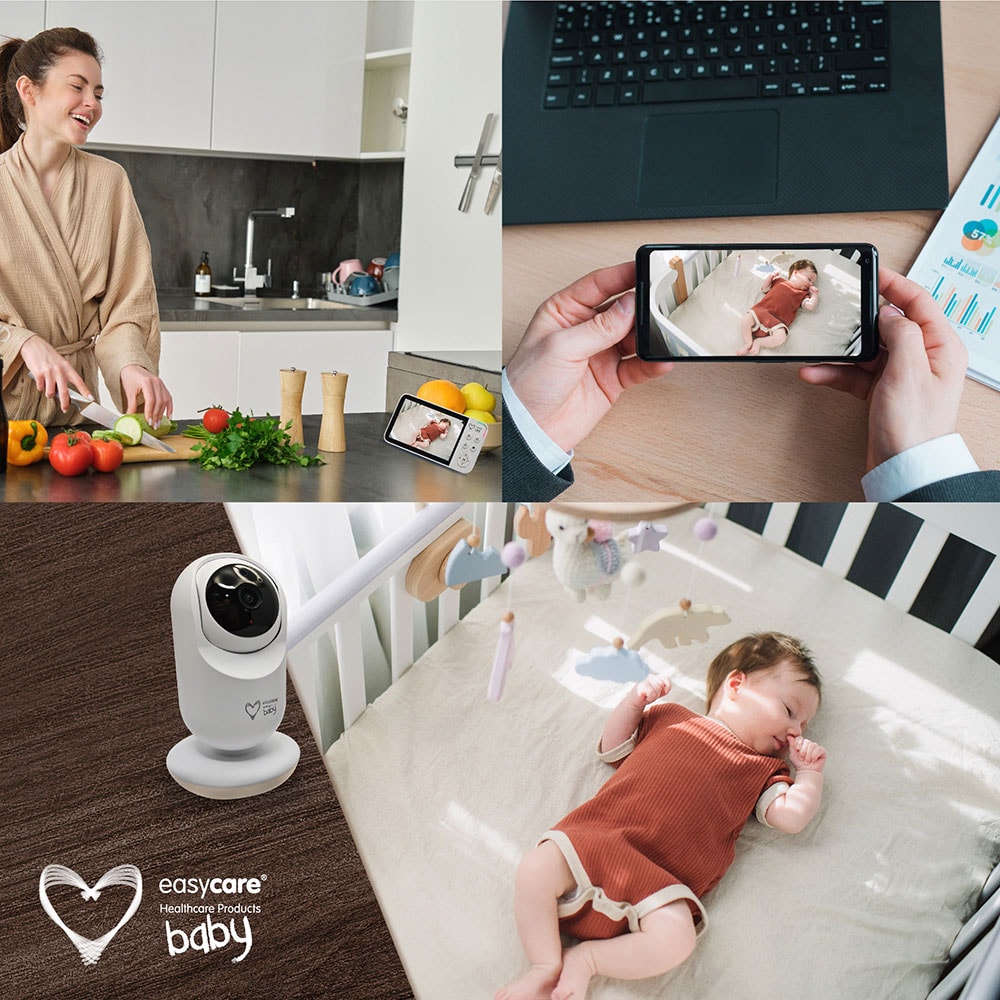 Monitor video EASYCARE Wi-Fi EASY00279, 5", alb