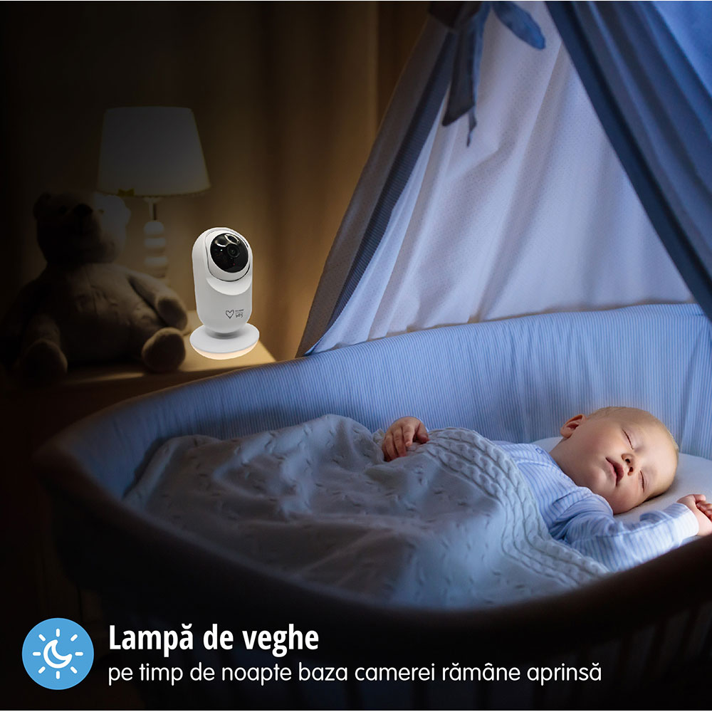 Monitor video EASYCARE Wi-Fi EASY00279, 5", alb