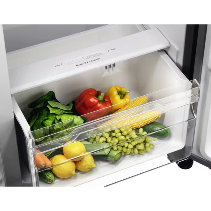 Side by Side ELECTROLUX EAT6ME53E0, No Frost, 532 l, H 177 cm, Clasa E, sticla neagra