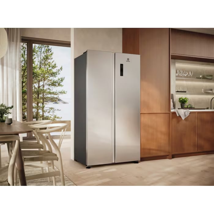 Side by Side ELECTROLUX EAT6ME53U0, No Frost, 532 l, H 177 cm, Clasa E, argintiu
