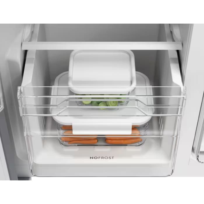 Side by Side ELECTROLUX EAT6ME53U0, No Frost, 532 l, H 177 cm, Clasa E, argintiu