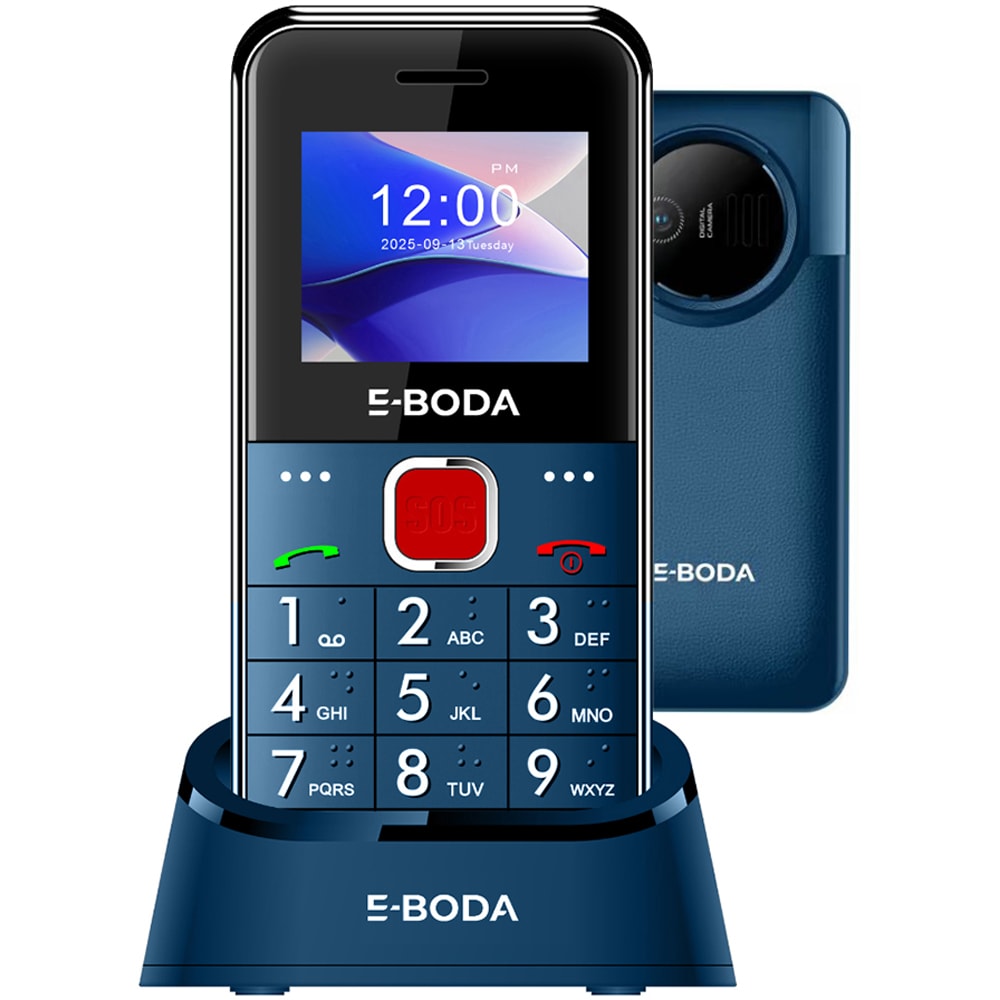 Telefon E-BODA Senior S300D, 2G, Dual SIM, albastru