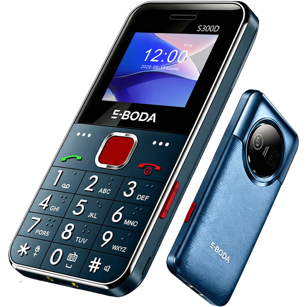 Telefon E-BODA Senior S300D, 2G, Dual SIM, albastru