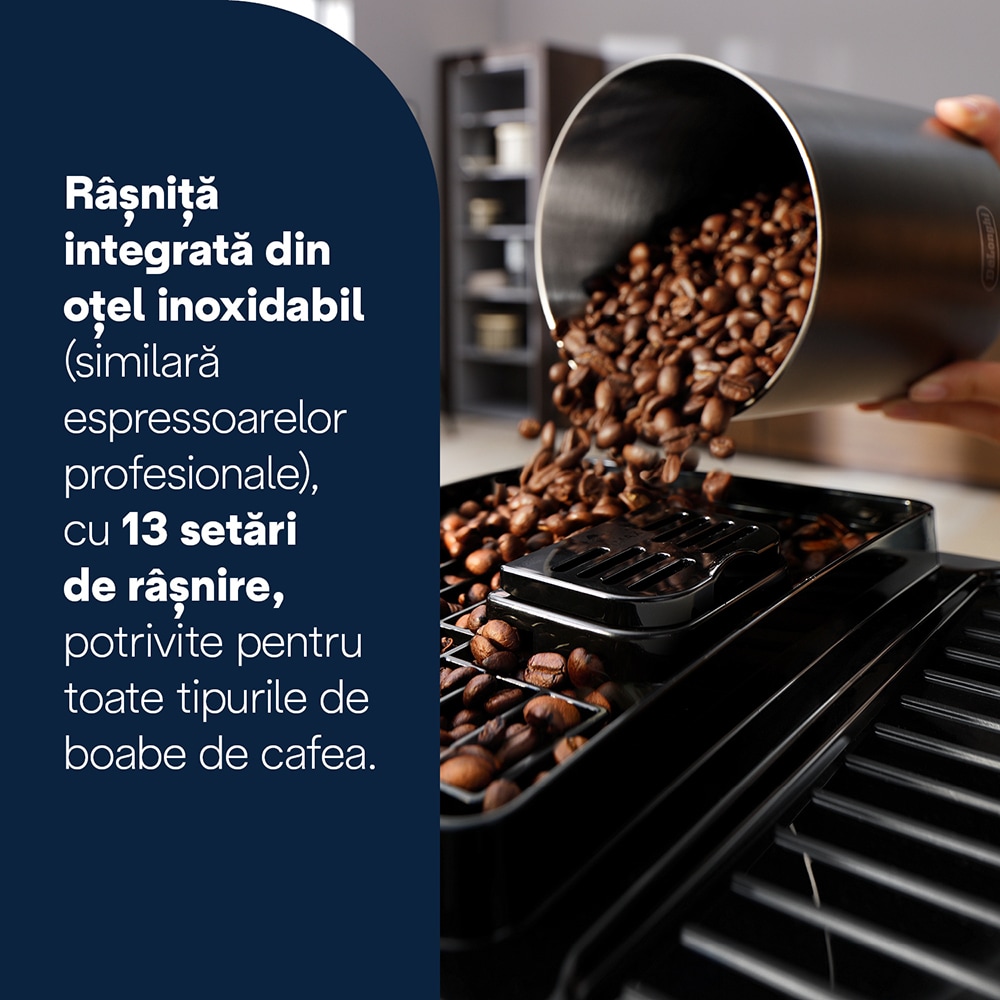 Espressor automat DELONGHI Magnifica Start Milk ECAM223.61.GB, 1.8l, 1450W, 15 bar, negru-gri