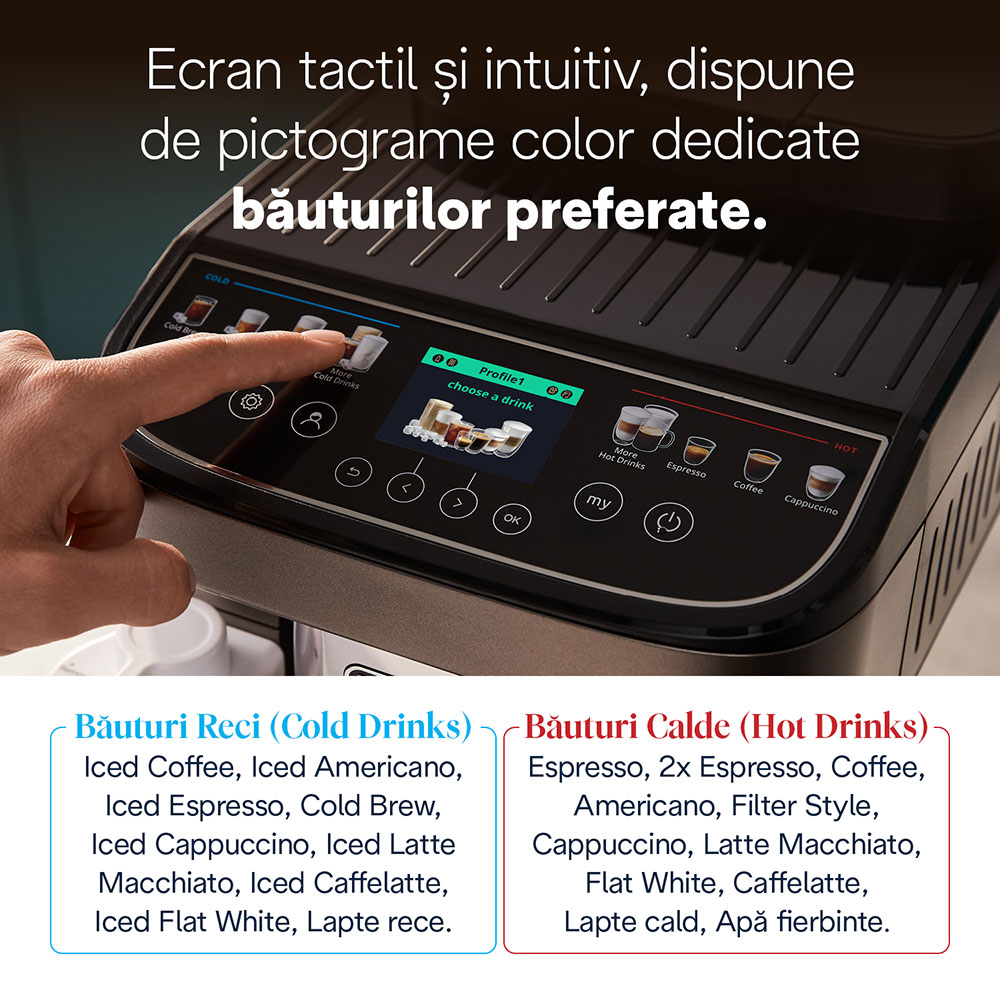 Espressor automat DELONGHI Magnifica Duo ECAM330.80 TXB, 1.9l, 1450W, 15 bar, bej