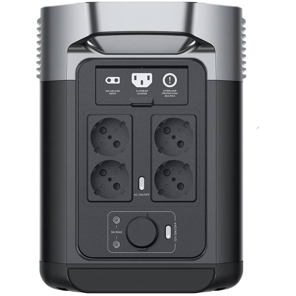 Statie incarcare ECOFLOW Delta 2, 1024Wh, 2700W, USB C, USB A, negru