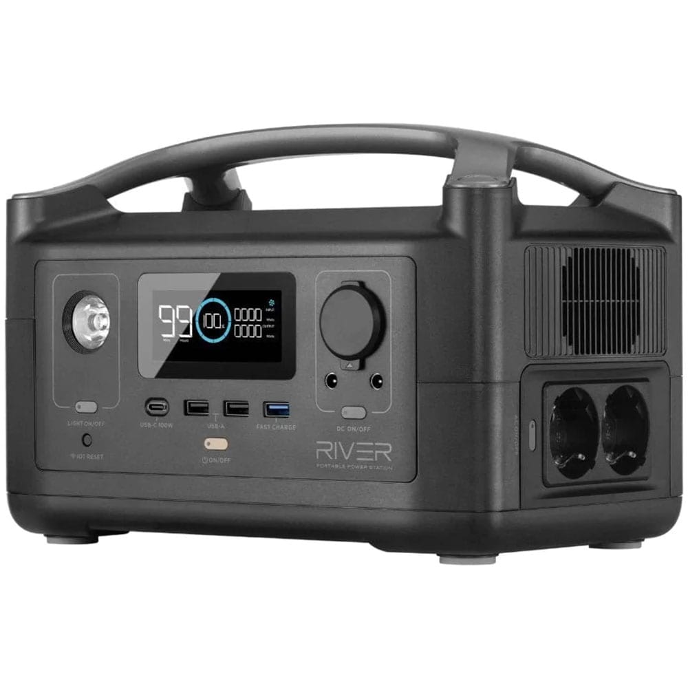 Statie incarcare ECOFLOW River, 288Wh, 1800W, Schuko, USB A, USB C, negru