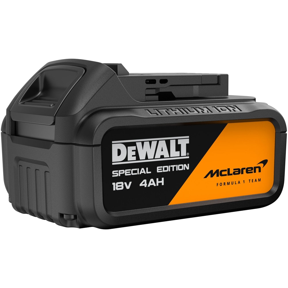 Masina de gaurit si insurubat cu percutie DEWALT x McLaren F1 Team DCD86MM1T-QW, 1x4Ah, 18V, 2000RPM, 90Nm