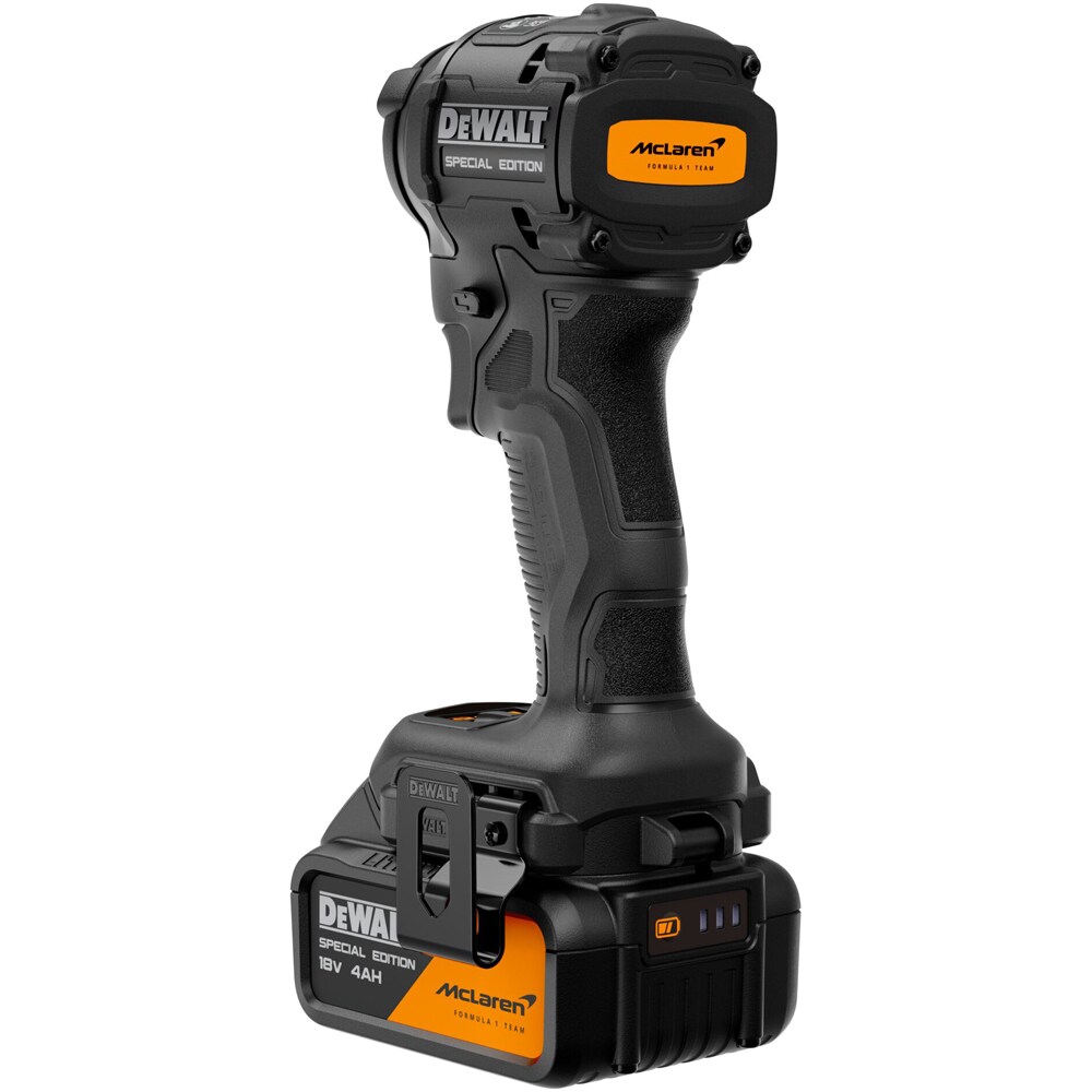 Masina de insurubat si gaurit cu impact DEWALT DCF86MM1T-QW x McLaren F1 Team, 18V, 1x4Ah, 206Nm